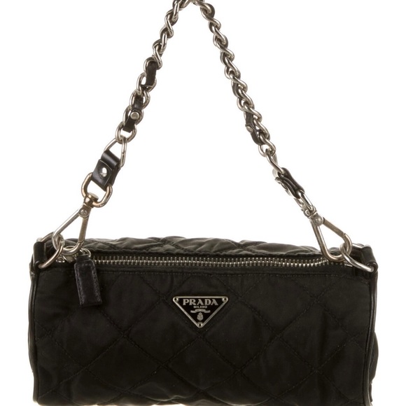 ||SOLD|| Prada black quilted tessuto pochette bag - Picture 1 of 5